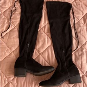 Black Thigh High Boots